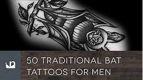 50 Traditional Bat Tattoos For Men