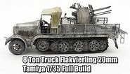 1/35 German 8 Ton Truck Flakvierling 20mm Tamiya Full Build.
