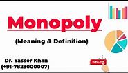 Monopoly | Meaning Of Monopoly | Economics | Microeconomics | UGC | CUET | UPSC | Market