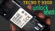 How to unlock network Tecno T 920D and use all networks