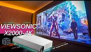 New ViewSonic X2000 4K Laser TV Projector | 100" from 23cm