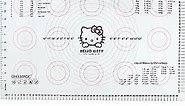 CHEFMADE Hello Kitty 23-Inch Rectangle Silicone Baking Mat with Measurements, Non-stick Heat Resistant Rolling Dough Mat, for Pastry,Pizza, Fondant and Pie Crust Making 15" x 23" (Pink)