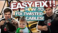 HOW TO FIX TWISTED/TANGLED CABLES THE EASY WAY! (Tangled or Knotted Cables/Headphones)