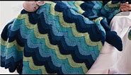 Crochet Ocean Waves Blanket Pattern | EASY | The Crochet Crowd
