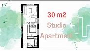 The Ultimate Renovation of a 30m2 Studio Apartment | Free Download Available!