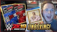 UNBOXING WWE 2K19 WOOOOO! EDITION! LIMITED EDITION WWE SUPERCARD PACKS OPENED!!