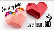 DIY Paper Heart Box Tutorial - Valentine's Day - Paper Kawaii