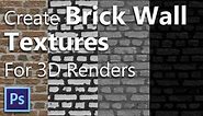 Create Brick Wall Textures - Displacement , Bump and Reflection - Arch Viz Champ