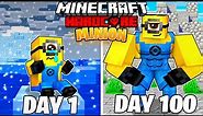 I Survived 100 Days as a MINION in HARDCORE Minecraft