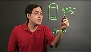 How to Find the Cross-Sectional Area of a Cylinder, Given the Diameter : Math Instruction