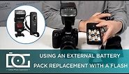 FLASH BATTERY PACK | How To Extend Battery For a Camera flash w/ a Speedlight Battery Pack For CANON
