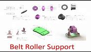 Belt Roller Support Part Drawing and Assembly in the Solidworks