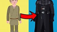 The Evolution Of Darth Vader / Anakin Skywalker (Animated)