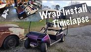 Golf Cart Custom Vinyl Wrap Install.