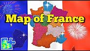 MAP of FRANCE || 18 Regions of France || Carte de France