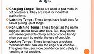 Crucible Tongs and Their Uses Science Equip