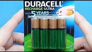 Review 4 x AA Duracell 2500 mAh Rechargeable NiMH Ultra Batteries HR6 LR6 MN1500 MIGNON Unboxing