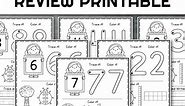 Number 1-10 Tracing and Review Worksheets | Free | Preschool