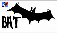 How to Draw a Bat for Halloween Real Easy