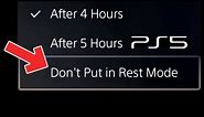PS5 How to DISABLE Rest Mode NEW!