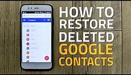 How to Restore Deleted Google Contacts