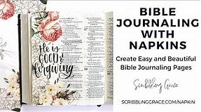 Bible Journaling With Napkins