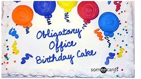 Cake Card: Obligatory Office Birthday Cake