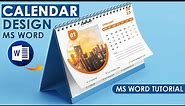 2023 Printable Calendar Design in Microsoft Word Tutorial