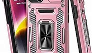 BaHaHoues for iPhone 13 Case iPhone 14 Case with Slide Camera Cover iPhone 14 Phone Case with Magnetic Kickstand Ring,Military Grade Shockproof Protective Case for iPhone 14 & iPhone 13 (Rose Gold)