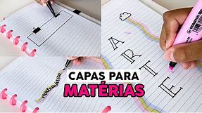CAPAS DE MATÉRIAS PARA SEU CADERNO | divisórias para deixar seu caderno lindo e organizado💖✨