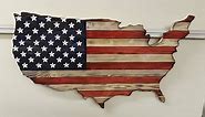 How to make a Rustic wooden American flag shaped like the USA . Projects that sell. Unique and easy