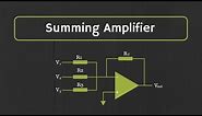 Op-Amp: Summing Amplifier (Inverting and Non-Inverting Summing Amplifiers)