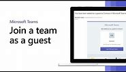 How to join a team as a guest in Microsoft Teams