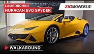 2019 Lamborghini Huracan Evo Spyder Walkaround | Convertible Roof In Action! | Zigwheels.com