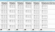 Blank Multiplication Grid Templates