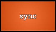 Sync Meaning