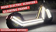 Making a huge electric scooter with fat tires and hoverboard motors