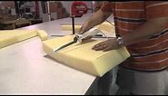 Cutting Cushion Foam using Electric Kitchen Knife