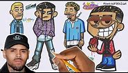 DRAW CHRIS BROWN IN 4 STYLES !