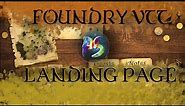 Creating a Landing Page in Foundry VTT Simplified!