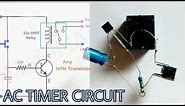 TIMER CIRCUIT | how to make simple timer circuit using one transistor