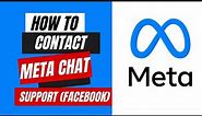 How To Contact Meta Chat Support (Facebook Live Chat) | UPDATED 2024