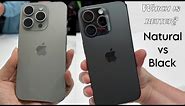 iPhone 15 Pro Black vs Natural Titanium Color Comparison!