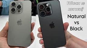 iPhone 15 Pro Black vs Natural Titanium Color Comparison!