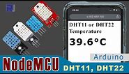 How to use DHT11 DHT22 with NodeMCU ESP8266 to read temperature over WiFi - IoT