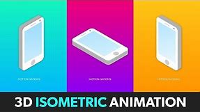 3D Isometric Phone Animation in After Effects - After Effects Tutorial - No Third Party Plugin