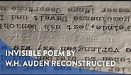 'Invisible' Poem by W.H. Auden Reconstructed