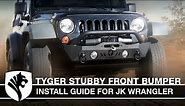 Stubby Front Bumper for Jeep Wrangler JK | Install Guide | TYGER AUTO