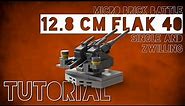 Lego WW2 12.8 cm FlaK 40(zwilling) Battlin’ Bricks/Micro Brick Battle tutorial/Building Instructions