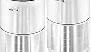 2 Pack Air Purifier for Home Bedroom with H13 True HEPA Filter for Smoke, Smokers, Dust, Odors, Pollen, Pet Dander | Quiet 99.9% Removal to 0.1 Microns | White Available for California
